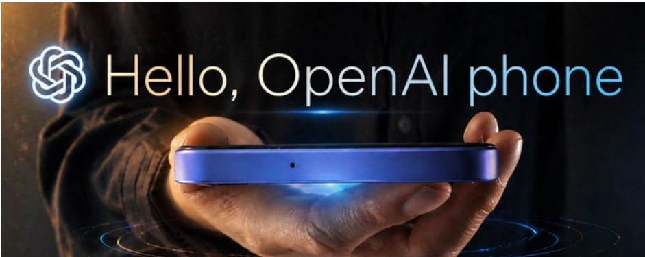 OpenAI手机概念渲染图