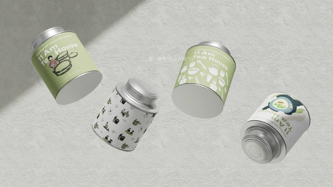 十一礼茶茶叶罐悬浮展示