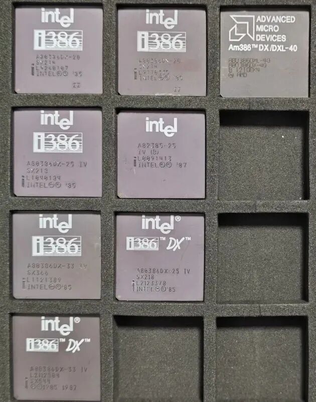 Intel i386与AMD Am386处理器收藏照