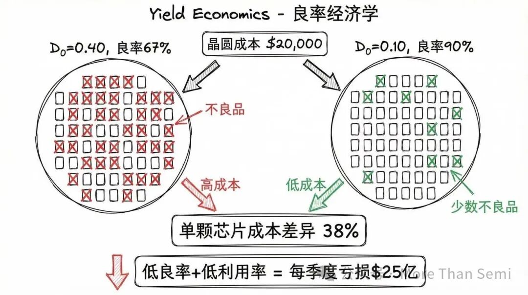 良率经济学：高缺陷密度与低缺陷密度下的成本差异