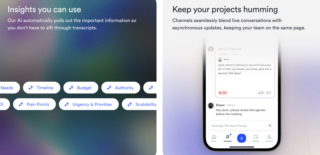 Otter.ai AI信息提取与团队协作界面