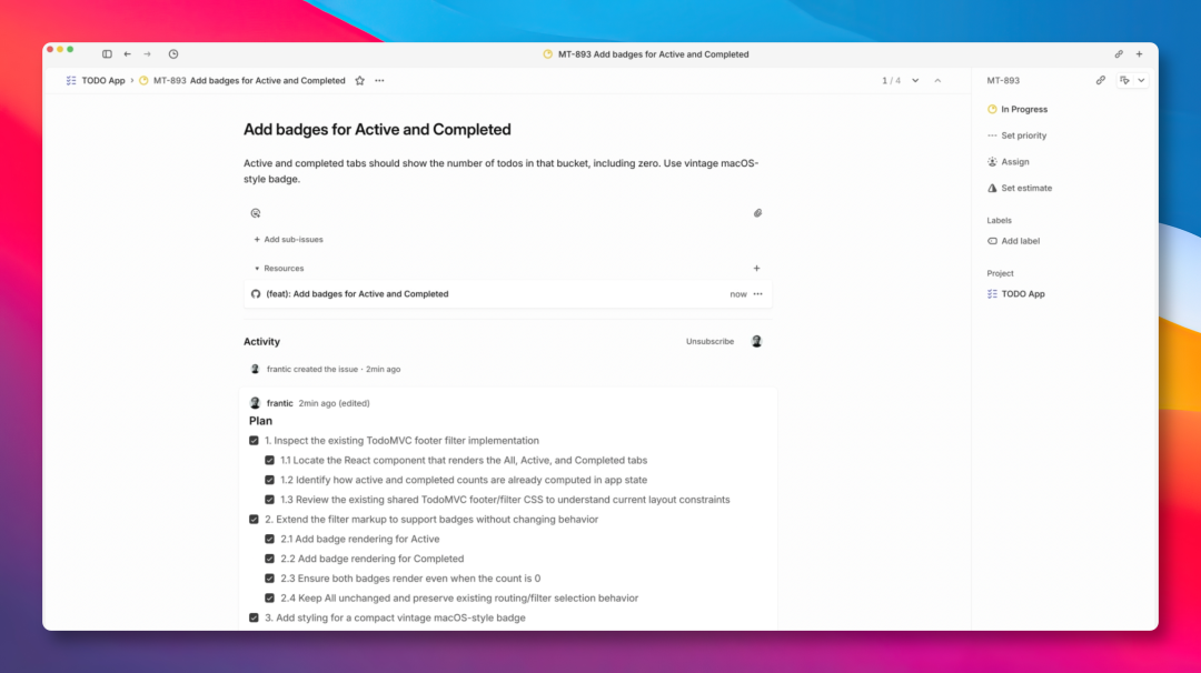 显示 Proof of Work 详细内容的界面截图