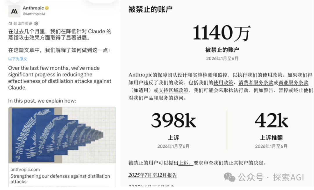 Anthropic官方推文与2026上半年封号数据报告