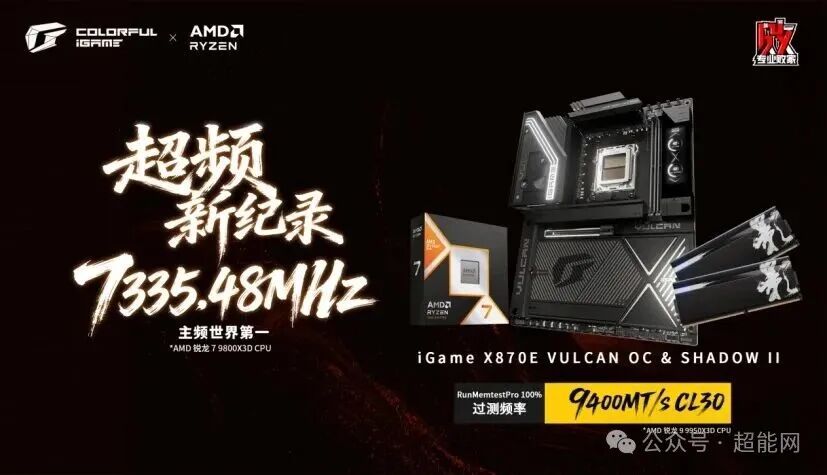 七彩虹超频世界纪录宣传图