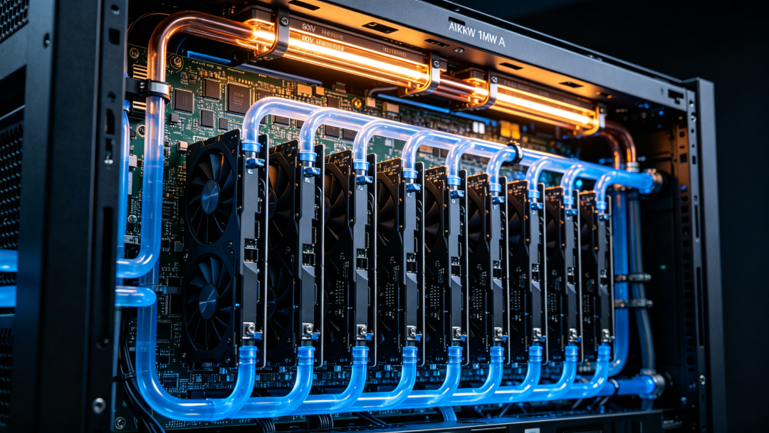 高压液冷 GPU 机架内部结构