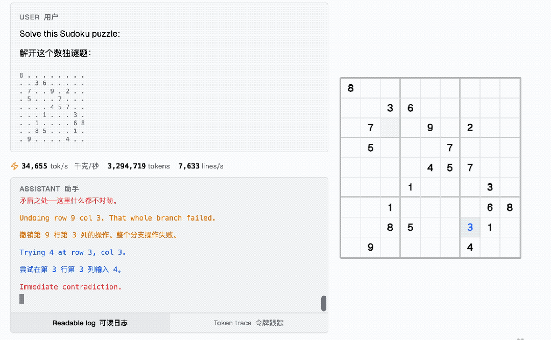 AI通过回溯法求解Arto Inkala最难数独的完整过程截图