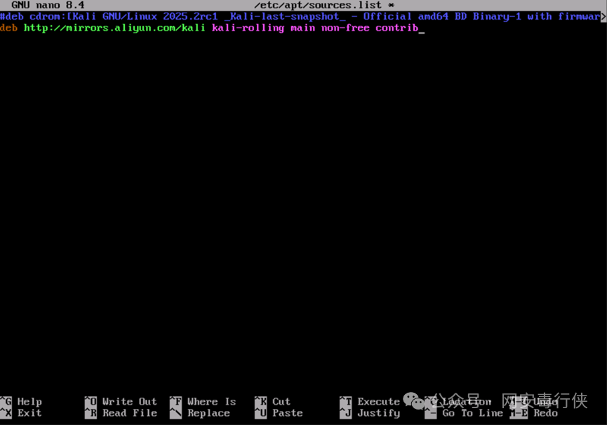 编辑 sources.list 文件更换国内源