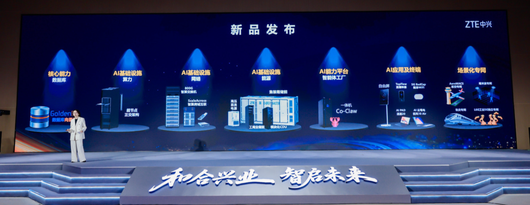 ZTE中兴新品发布会,展示全栈AI核心产品矩阵