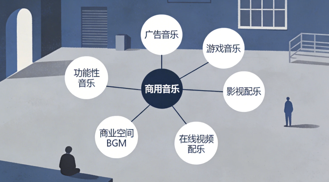 商用音乐应用场景分类图