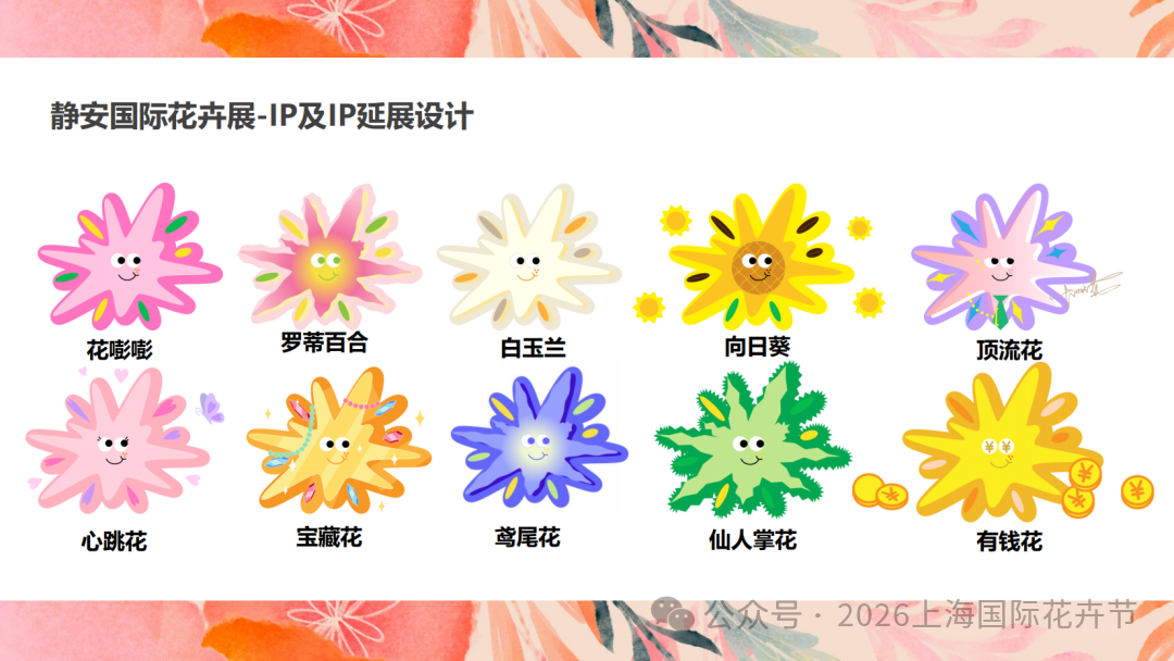 静安花卉展IP形象家族