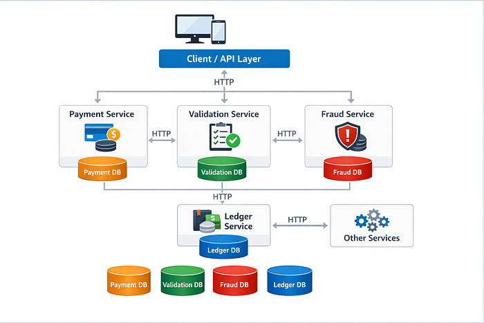 早期微服务支付架构图