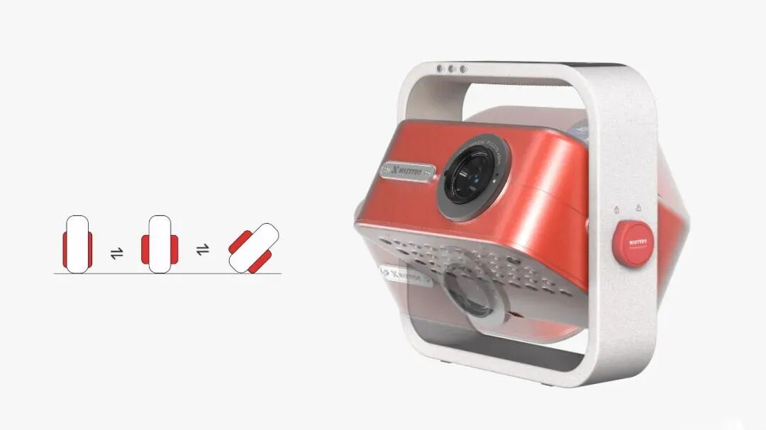 NUTTRO投影仪展开步骤图