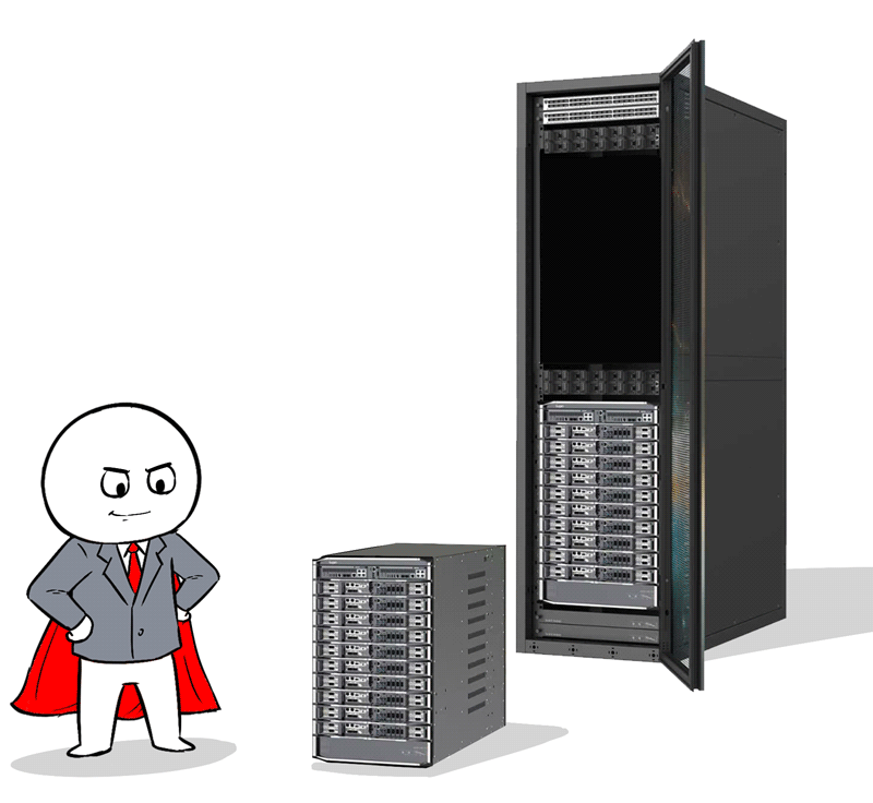 单柜单PoD与单柜双PoD示意图