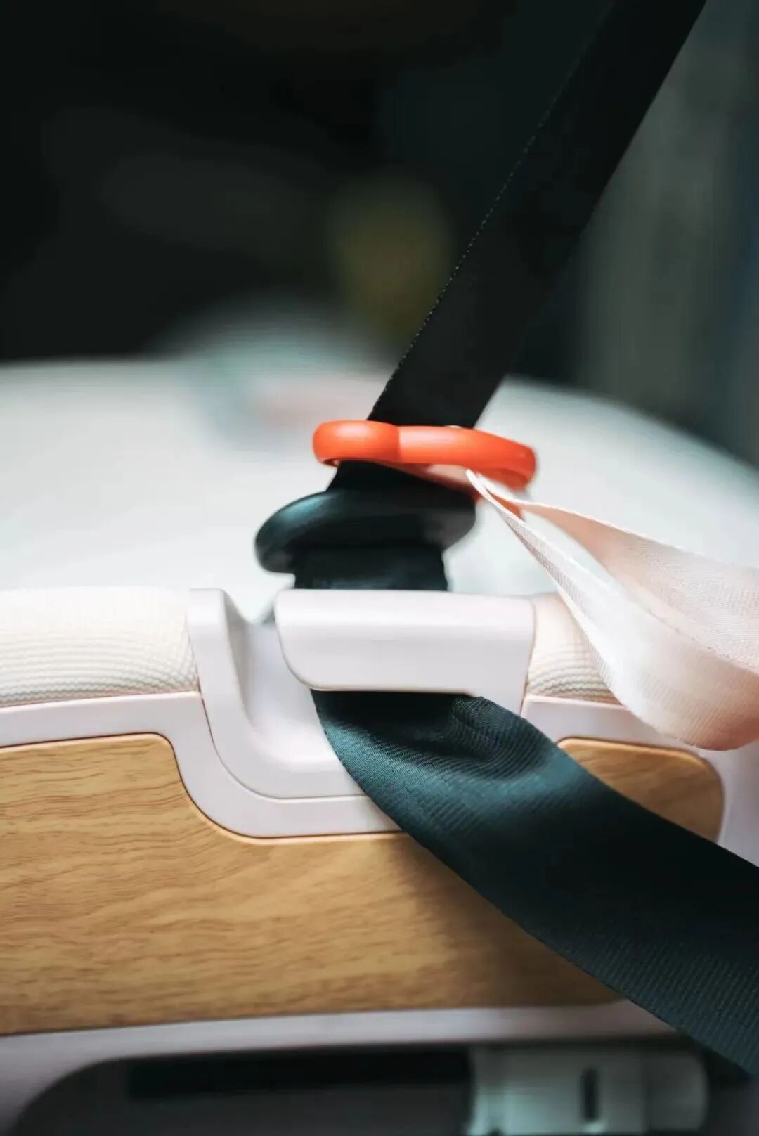 汽车座椅安全带插扣特写