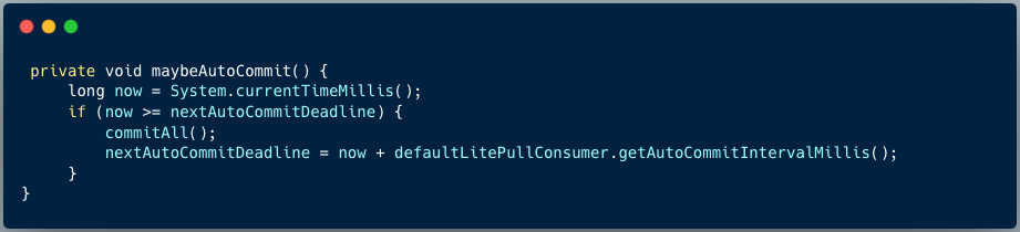 DefaultLitePullConsumer自动提交检查逻辑