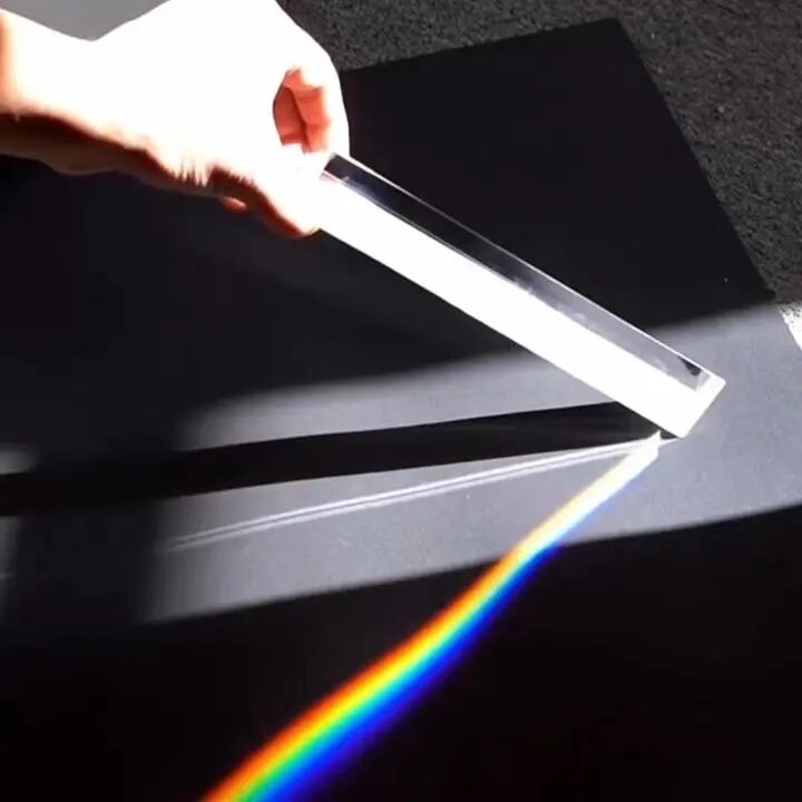 阳光通过三棱镜产生的彩虹色光谱