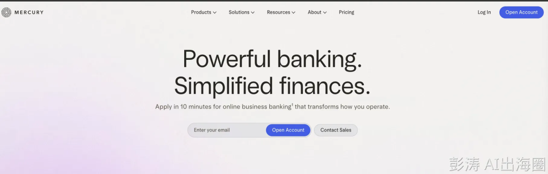 Mercury银行官网首页
