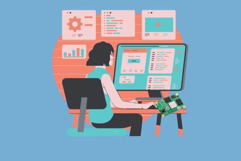 正在工作的程序员插画