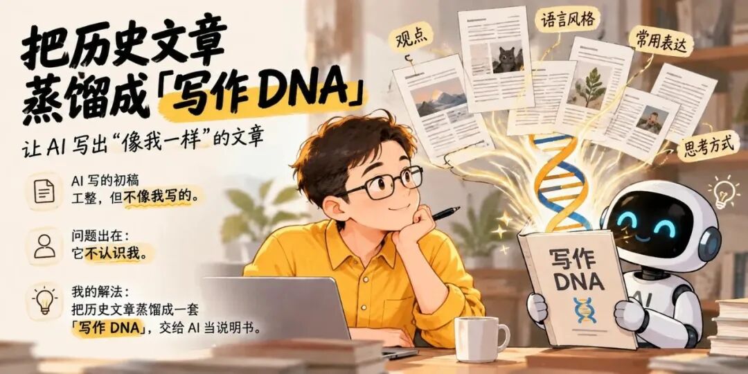 把历史文章蒸馏成写作DNA,让AI写出像我一样的文章