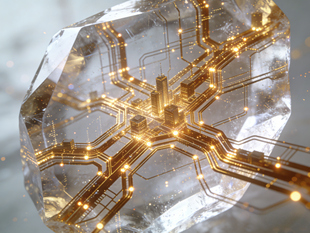 滞回动力学景观理论概念示意图：晶体电路与微观城市