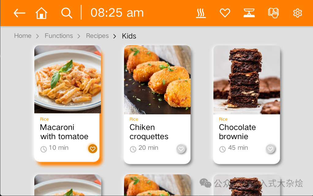 食谱列表CDroid示例