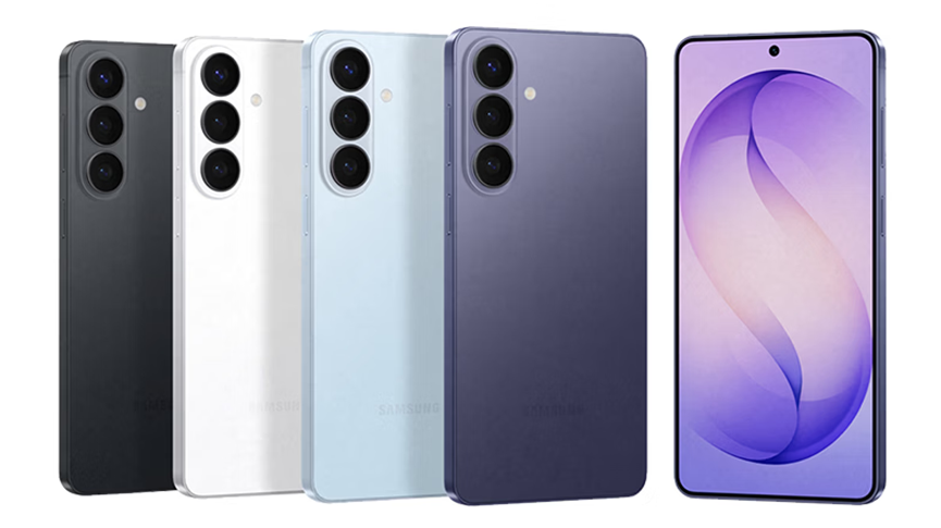 三星多款手机背面与正面展示