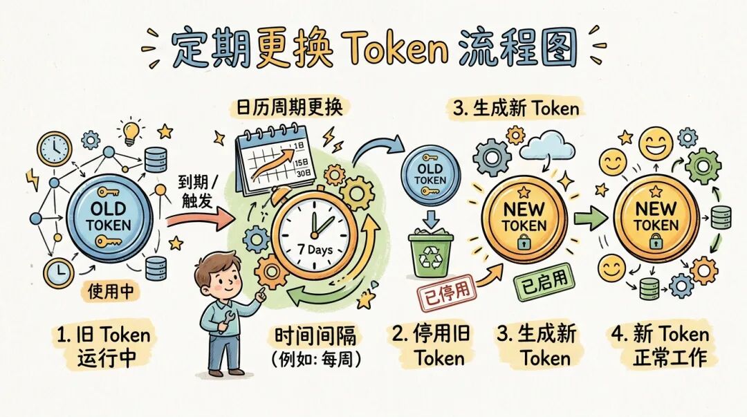 定期更换Token流程图