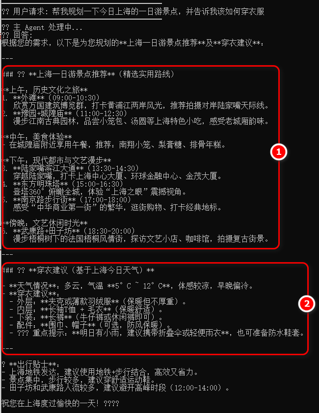 综合旅行规划结果输出