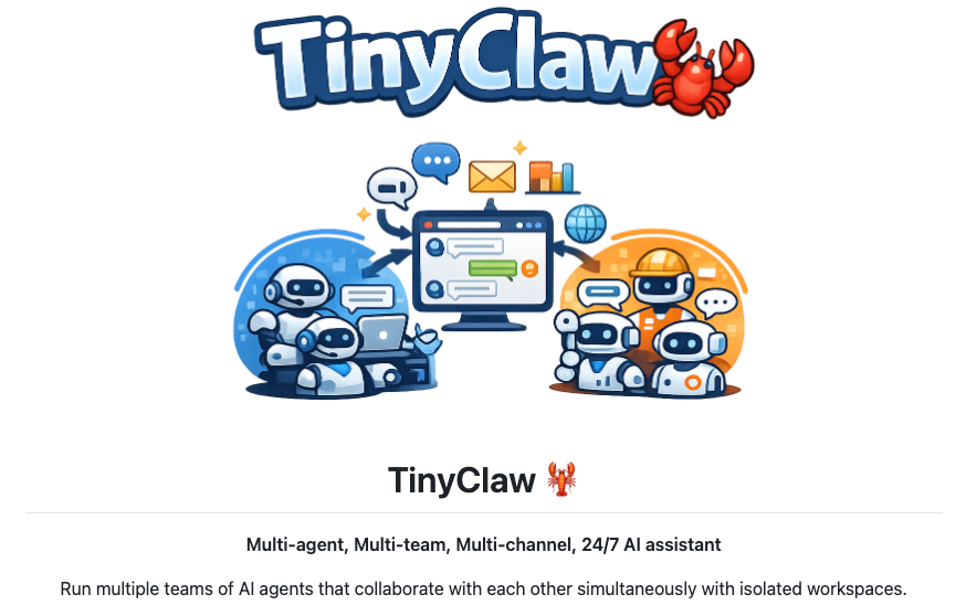 TinyClaw 多代理协作概念图