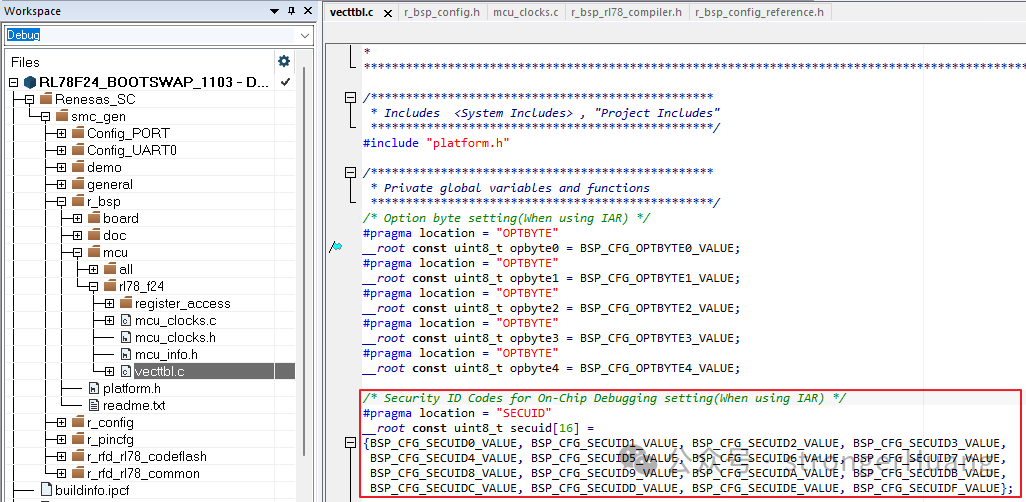 IAR 片上调试Security ID配置