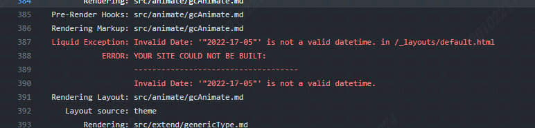 GitHub Actions工作流因日期格式错误而失败的日志