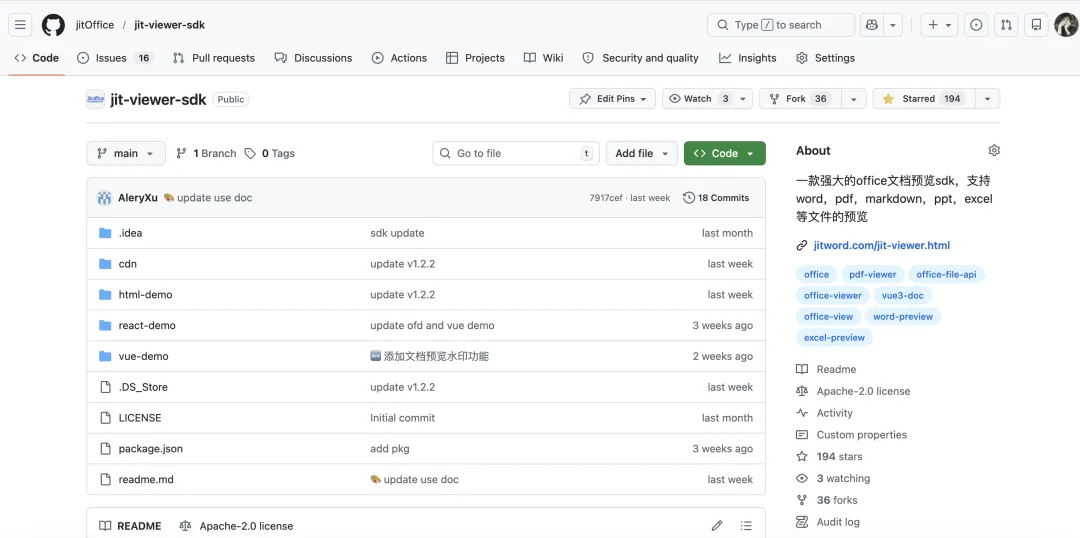 JitViewer SDK GitHub仓库主页