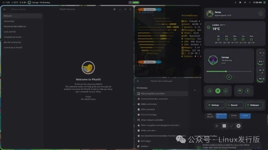 PikaOS系统信息与设备管理器