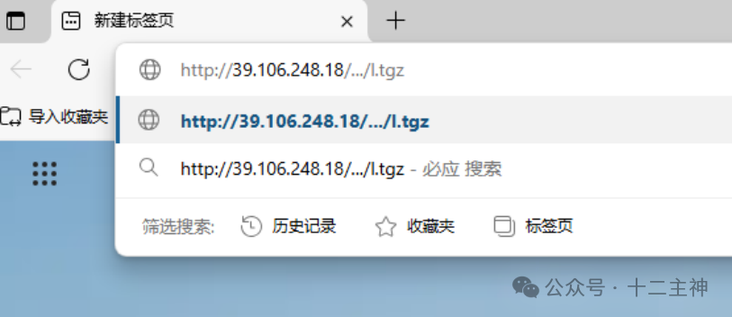 浏览器历史记录中保存的下载链接