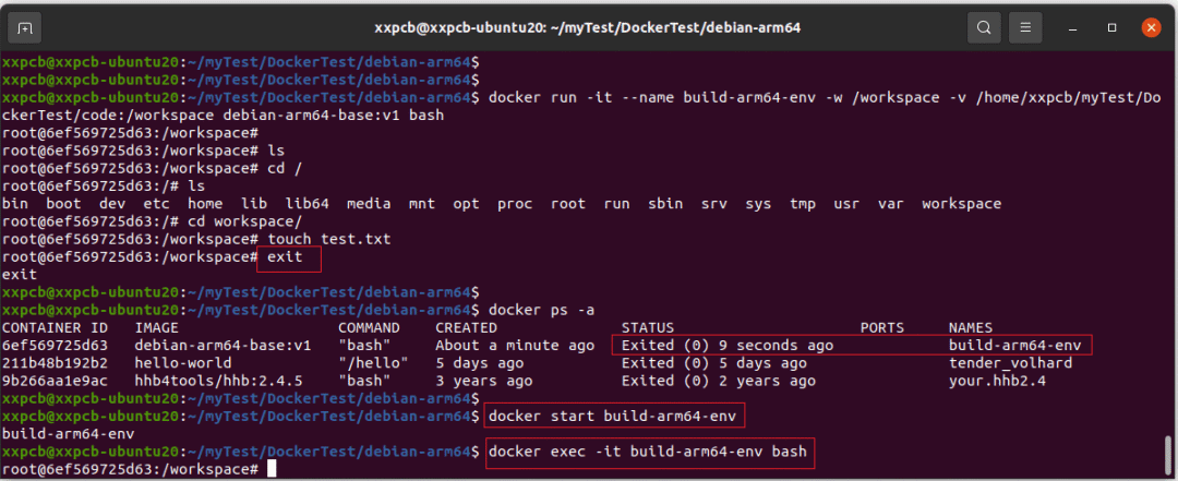 Docker 容器退出后重新进入命令