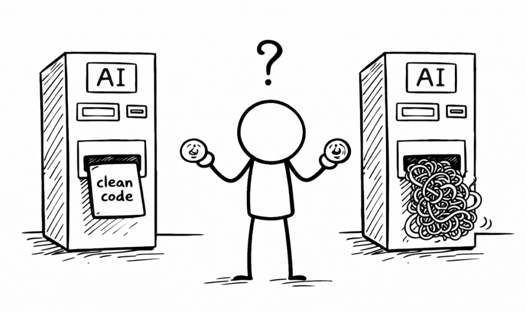 同一提示词生成不同质量代码的漫画