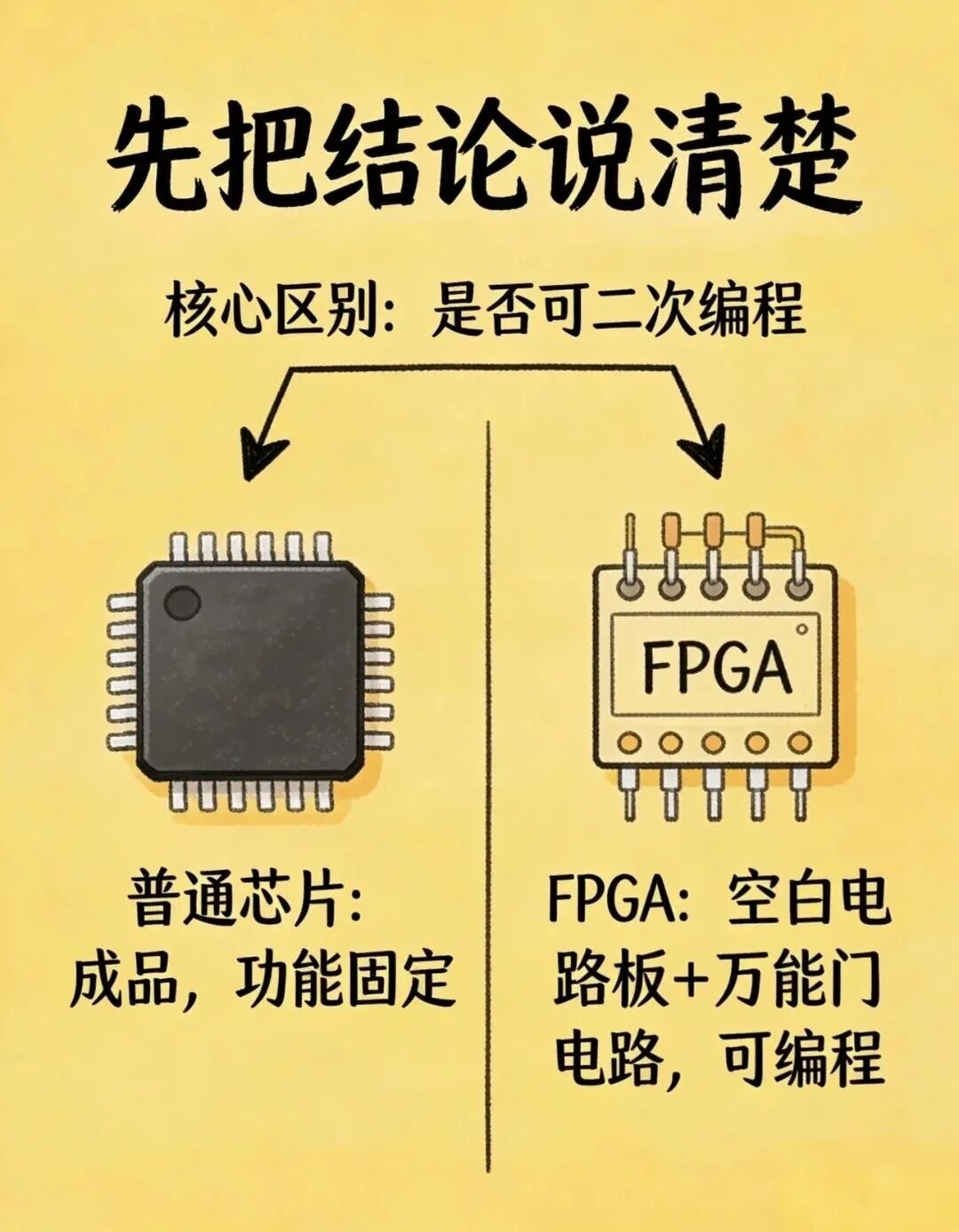 普通芯片与FPGA的核心区别
