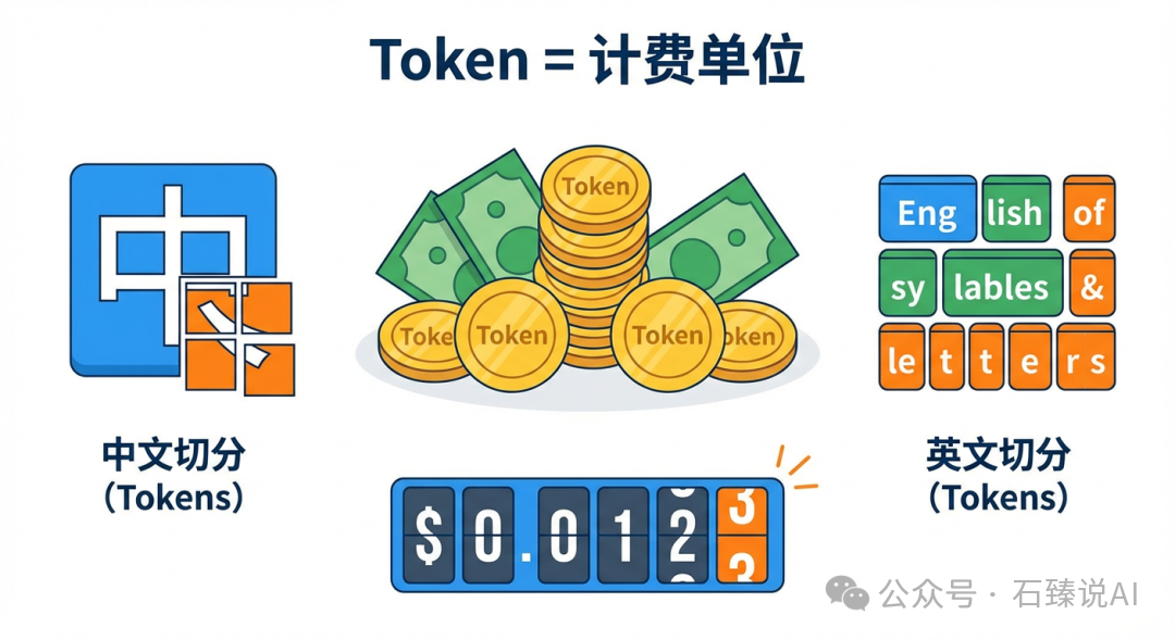 Token中文英文切分与计费示意图