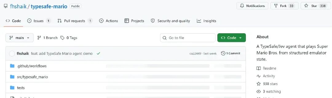 typesafe-mario GitHub仓库界面