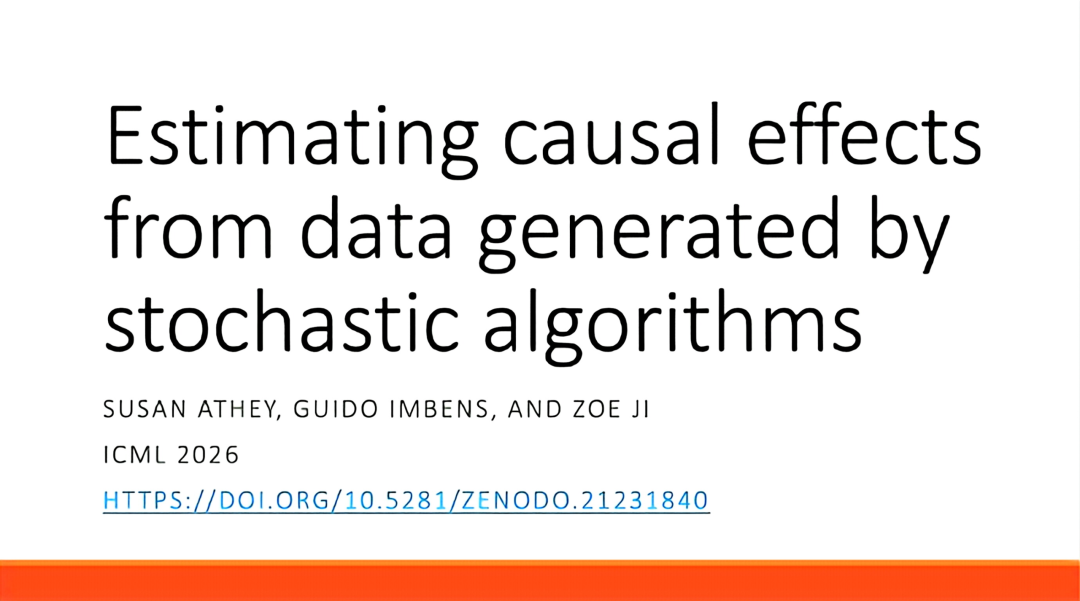 论文标题页:Estimating causal effects from data generated by stochastic algorithms