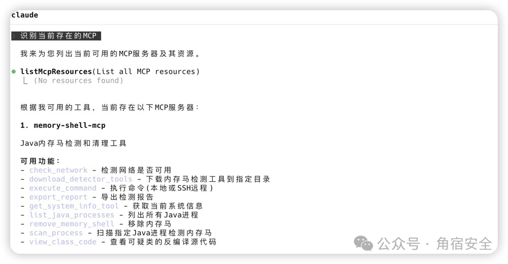 MCP服务器识别与功能列表