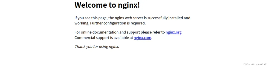 Nginx默认欢迎页面