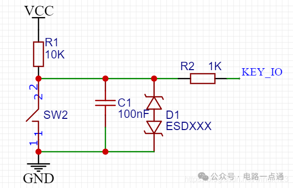 按键电路原理图