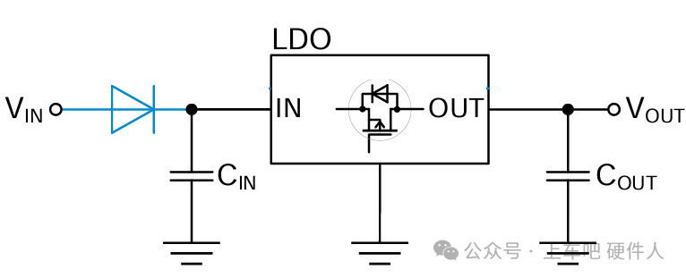 低压差线性稳压器基本连接示意图