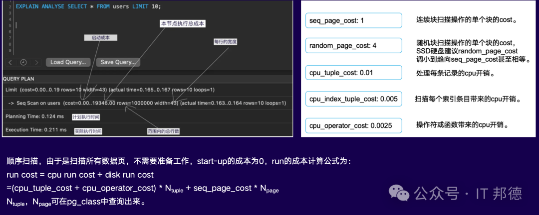 PostgreSQL执行计划成本分析