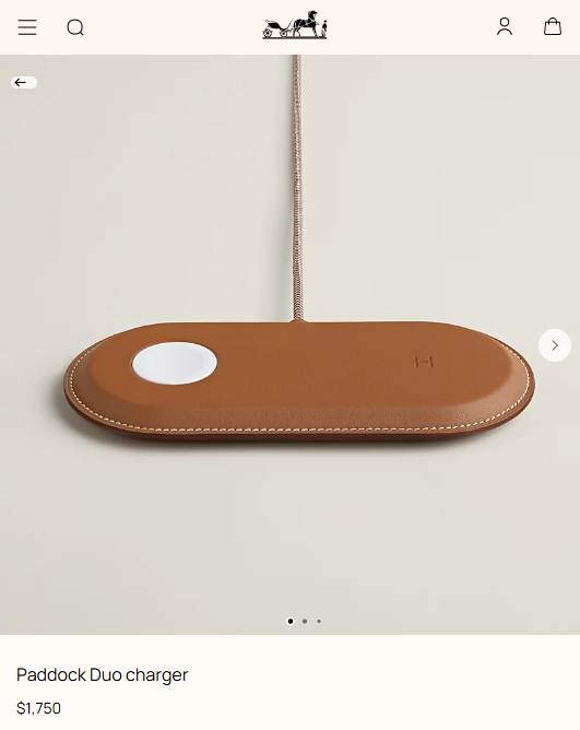 Hermès Paddock Duo充电器展示