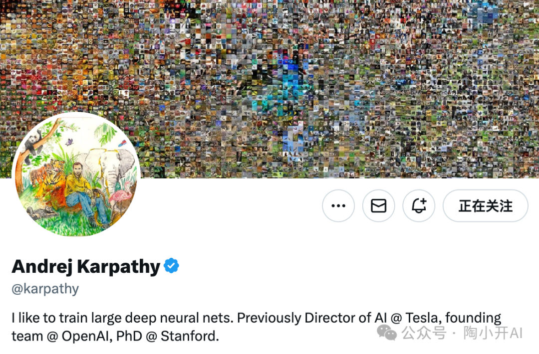 Andrej Karpathy 社交媒体个人资料截图