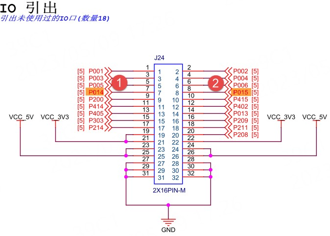瑞萨RA4M2开发板32针接口电路原理图