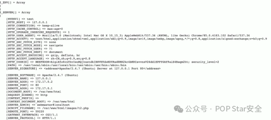 $_SERVER数组输出示例